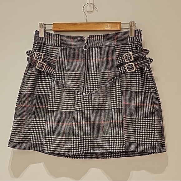 Topshop Plaid Wool Preppy Mini Skirt 6 - Picture 5 of 9